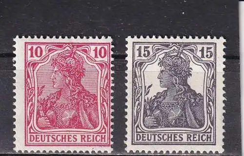 Deutsches Reich 1915 Nr Kriegsfälschung 4-5 Falz / Gummimängel / *