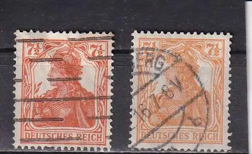 Deutsches Reich 1916 Nr 99 a + b Rundstempel (Datum und/oder Ort klar)