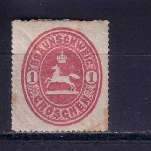 Altd. Braunschweig 1865 Nr 18 Falz / Gummimängel / *