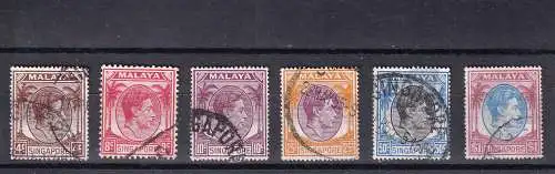Singapur 1948 Nr 4-18  ex