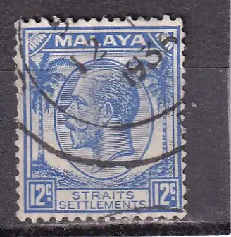 Straits Settlements 1936 FREIMARKEN KGV  12  c GESTEMPELT