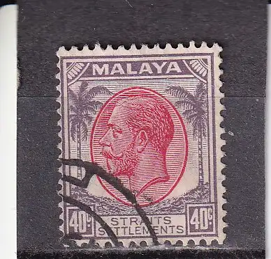 Straits Settlements 1936 FREIMARKEN KGV  40  c GESTEMPELT