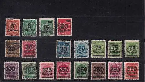 Deutsches Reich 1923 Nr 277-296 ex