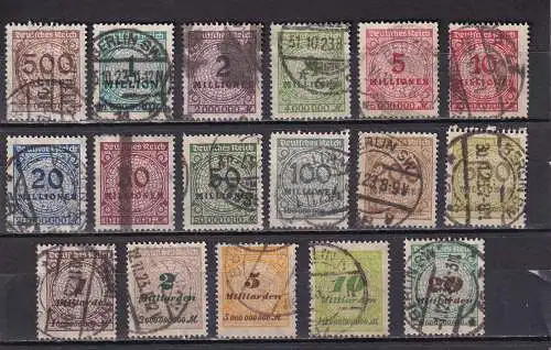 Deutsches Reich 1923 Nr 313-329