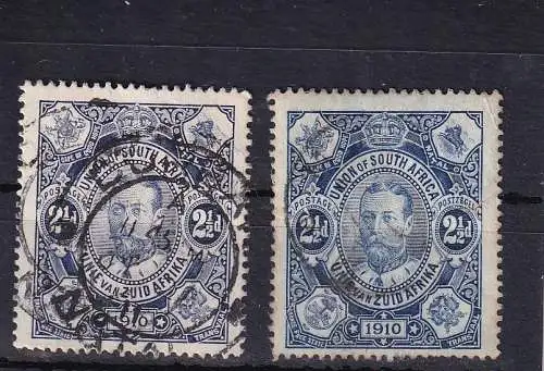 Südafrika 1913 Nr 1a+1b
