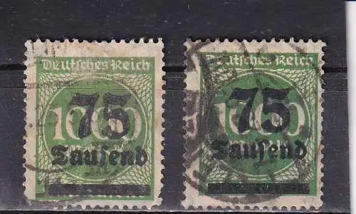 Deutsches Reich 1923 Nr 288 I + II