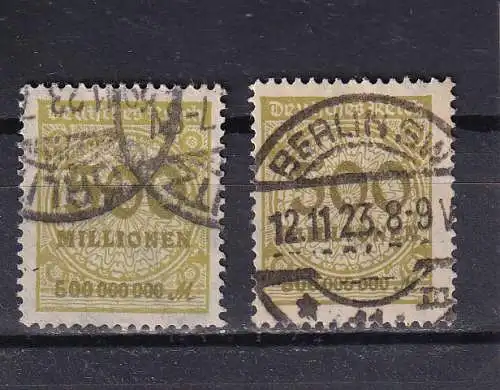 Deutsches Reich 1923 Nr 324  P + W
