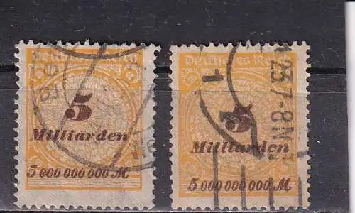 Deutsches Reich 1923 Nr 327 P+W