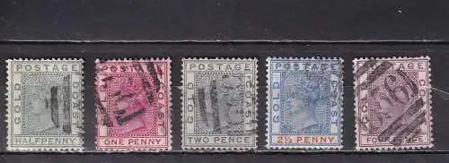 Goldküste 1889-1891 Nr 8-11 13