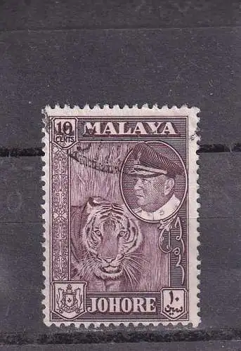 MALAYA/ JOHOR 1949/1960 FREIMARKEN 10 c gestempelt