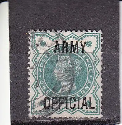 Großbritannien 1900 QV  1/2d ARMY OFFICIAL/ Mi DIENST 10 gestempelt