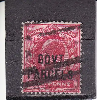 Großbritannien 1902 KEVII  1d GOVt  PARCELS/ Mi DIENST 34 gestempelt
