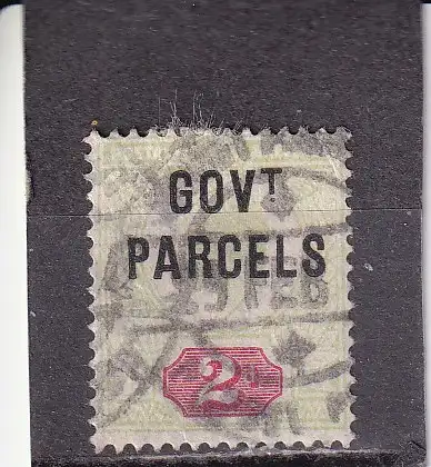 Großbritannien 1902 KEVII  2d GOVt  PARCELS/ Mi DIENST 35 gestempelt