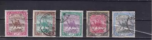 SUDAN 1898 ex 1m-2P/ Mi 9-12+14 gestempelt ATBARA KERMA und andere