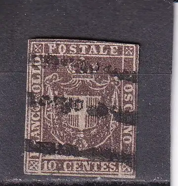 Alt-Italien TOSCANA Toskana 1859 10 C/ Mi 19  GESTEMPELT 