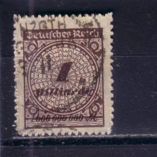 DEUTSCHES REICH 1923 KORBDECKEL 1 Mrd M/ Mi 325B GESTEMPELT DURCHSTRICHEN, GEPRÜFT KURZE 