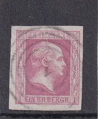 PREUSSEN 1857  1 Sgr./ Mi 6 Nummernstempel 1/ AACHEN KABINETTSTÜCK