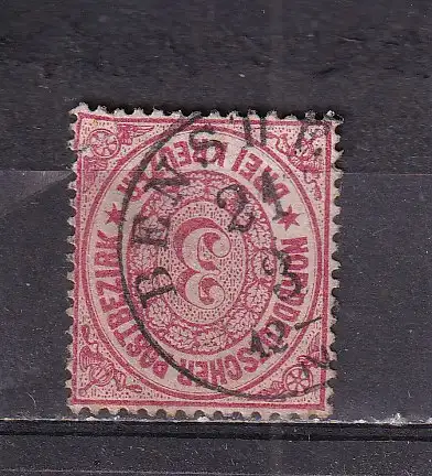  Thurn und Taxis Nachverwendung: NORDDT. BUND 1869 3 Kr/ Mi 21 Stempel BENSHEIM MÄNGEL