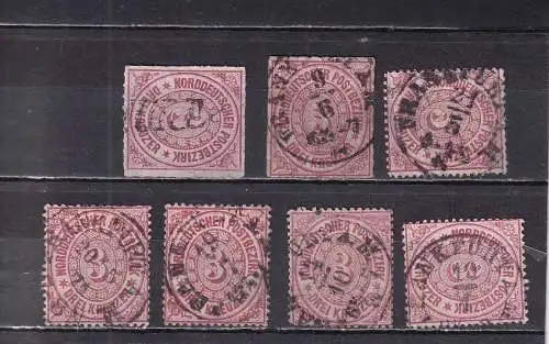  Thurn und Taxis Nachverwendung: NORDDT. BUND 1868/9 3 Kr/ Mi 9+21 je Stempel FRANKFURT/ M