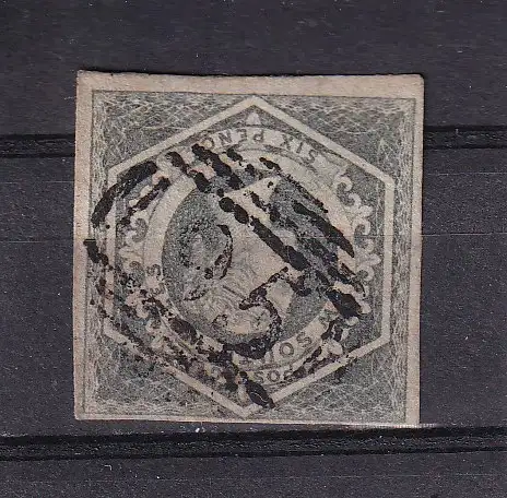 NEUSÜDWALES  QV 6d/ Mi 17 NUMMERNSTEMPEL 95/ BRISBANE  (Queensland)