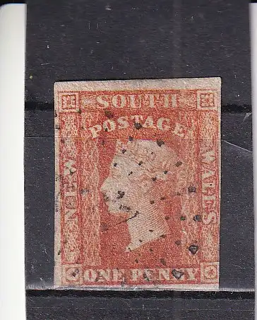 NEUSÜDWALES  QV 1d/ Mi 13 NUMMERNSTEMPEL 44/ YASS