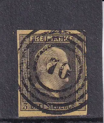 PREUSSEN 1850 3 Sgr./ Mi 4 NUMMERNSTEMPEL 70 BARMEN