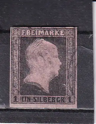 PREUSSEN 1850 1 Sgr./ Mi 2 gesichtsfrei gestempelt