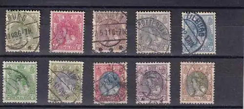 NEDERLAND NIEDERLANDE 1899/1908 K WILHELMINA ex Mi 54-94LOT ORTSSTEMPEL