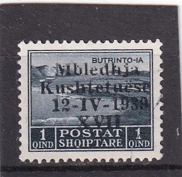 ALBANIEN (ITALIENISCH) 1939 1Q/ Mi 284 GESTEMPELT 