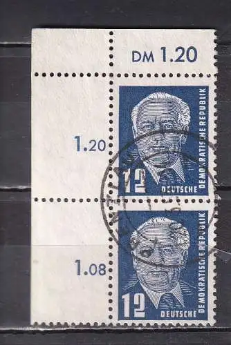 DDR 1952 PIECK II  24 Pf/ Mi 323 o/ gestempelt PAAR BOGENECKE