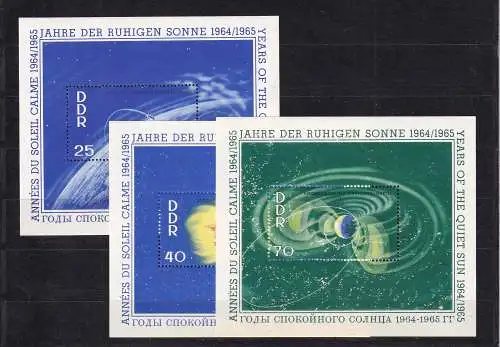DDR 1964 Ruhige Sonne/ Mi BLOCK  20-22/*  gefalzt