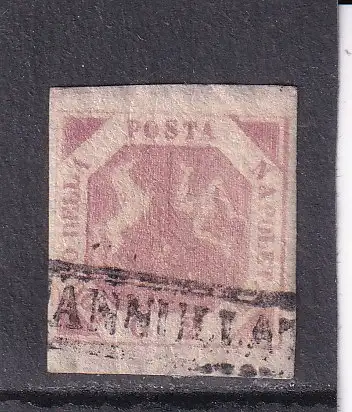 Alt-Italien  NEAPEL 1858 2 G/ Mi 3 gestempelt