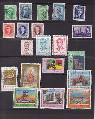 Iran ca 1935-1971 LOT FREIMARKEN GESTEMPELT