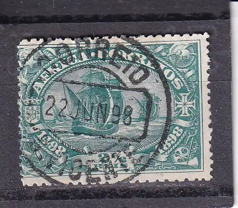 KAPVERDEN/ PORTUGIESISCH AFRIKA 1898 2 1/2R/ Mi 1 GESTEMPELT S. VICENTE
