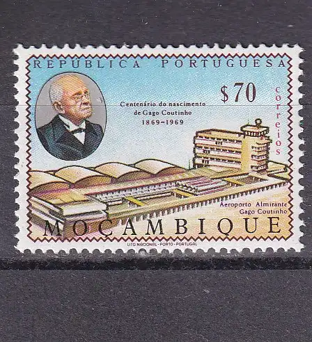 MOZAMBIQUE MOSAMBIK 1969 CAUTINHO $70/ Mi 543 POSTFRISCH/ ** 