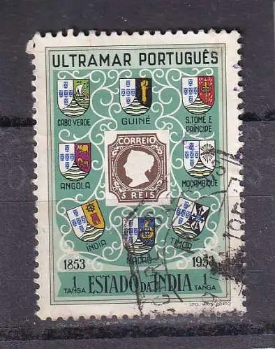 PORTUGIESISCH INDIEN- OMNIBUS 1953 100 Jahre Briefmarken 1 T/ Mi 492  GESTEMPELT 