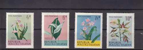 MOLUKKEN/ MALUKU SELATAN 1953 BLUMEN ex 5K- 10K **