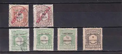 SAO TOME /  St. THOMAS S1904/1921 LOT Portomarken gestempelt/ gefalzt, ex Mi P4-P38