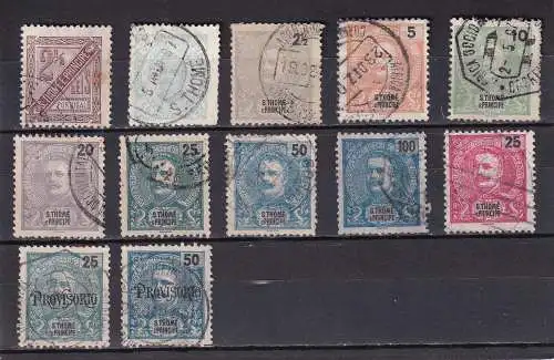 SAO TOME /  St. THOMAS  1893/1902 LOT gestempelt,  ex Mi 30-85 