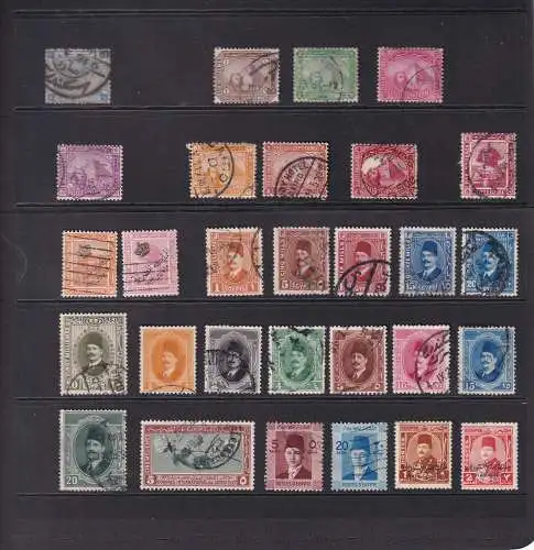 ÄGYPTEN 1884/ 1952 LOT GESTEMPELT/ GEFALZT