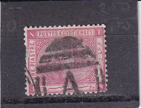 ÄGYPTEN 1879 1 Pia  SPHINX/ Mi 26 DUPLEXSTEMPEL A