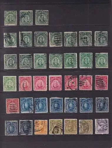 PHILIPPINEN (USA)   1907/1916 LOT FREIMAKREN ex 2-20 c/ ex Mi 237-283 GESTEMPELT 