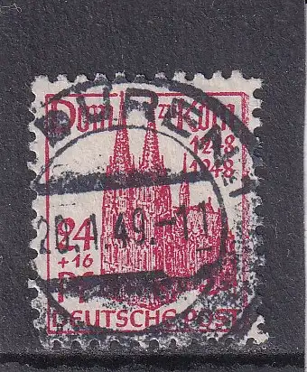 1948 BIZONE Kölner Dom 24 Pf/ Mi  71 sauber gestempelt DÜREN 