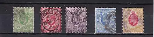 ORANJEFREISTAAT 1903 LOT KEVII (WZ CA) Mi 39-50, sauber gestempelt
