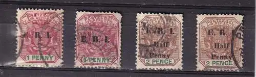 TRANSVAAL 1901 Aufdruck ER ex  Mi 96-101  gestempelt