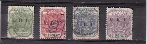 TRANSVAAL 1901 Aufdruck VRI ex  Mi 84-90 gestempelt