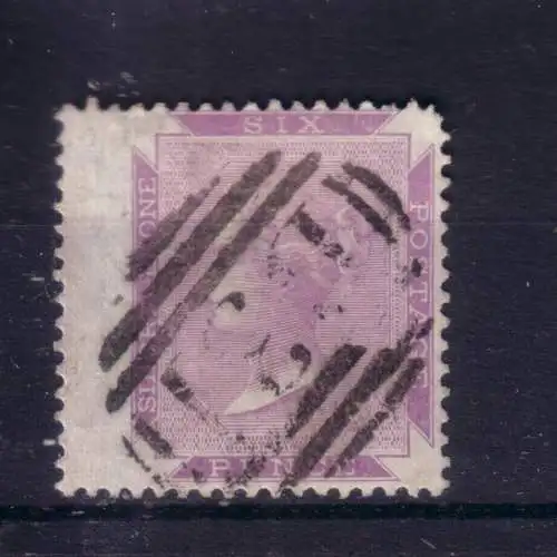SIERRA LEONE 1859 QV 6d/ Mi 1/ SG 1 BOGENRAND mit Nummernstempel B31/ FREETOWN 