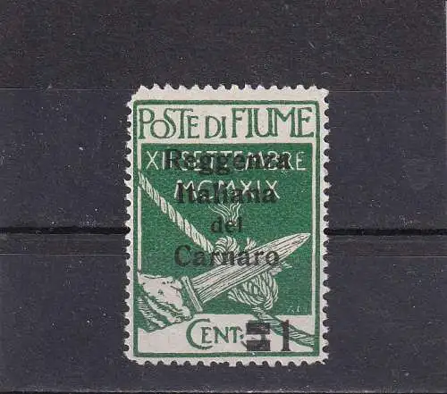 FIUME/ Besatzung CARNARO  1920 5 C/ Mi 1 POSTFRISCH/ **