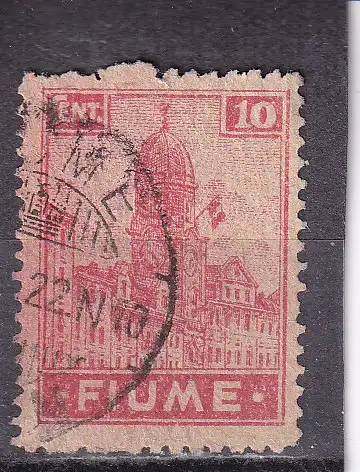 FIUME 1919 FREIMARKE 10C/ Mi 35  GESTEMPELT