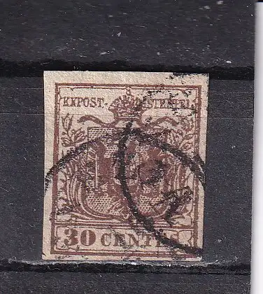 LOMBARDEI UND VENETIEN 1850 30 C / Mi 4x HANDPAPIER o K1 VENEZIA